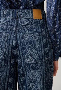 Jean droit denim imprimé