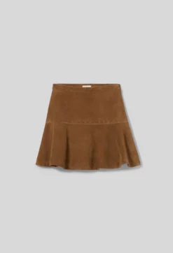 Jupe courte en daim