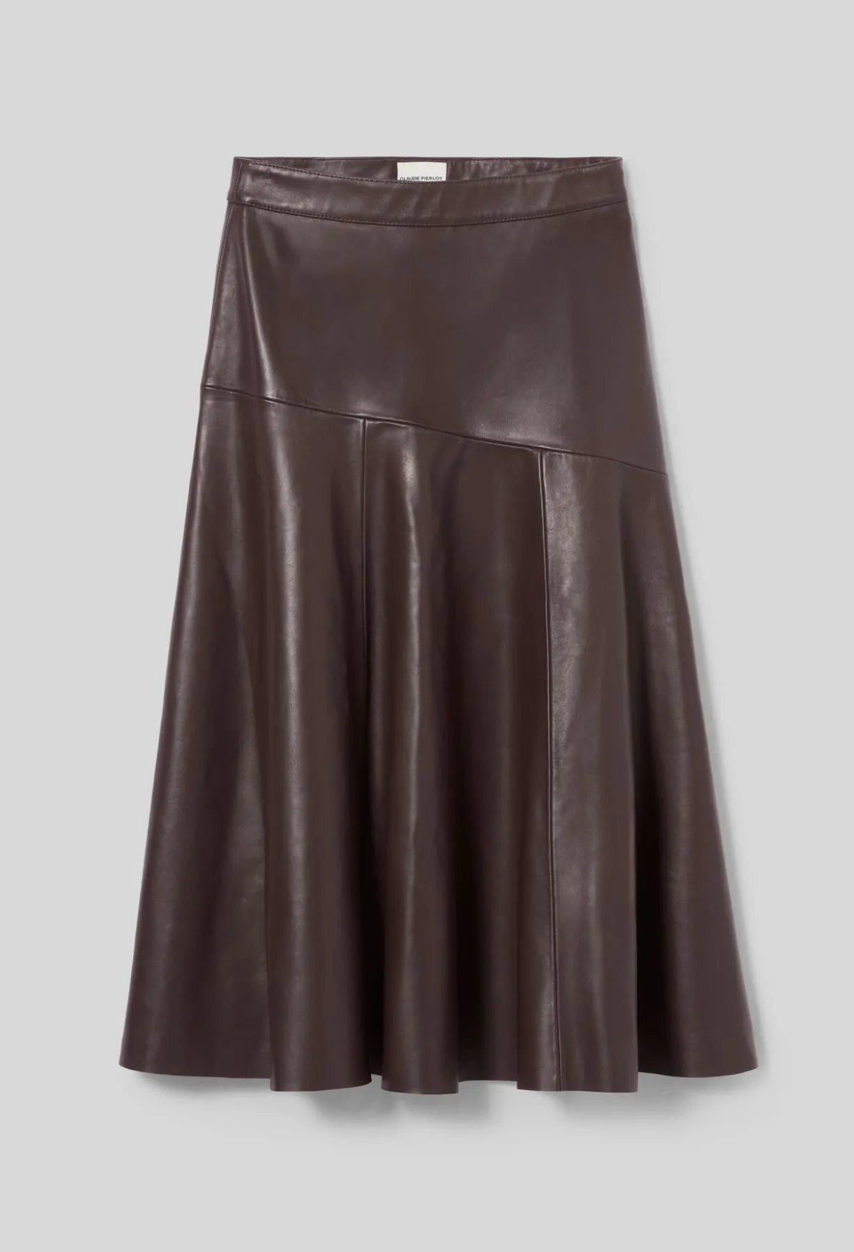 Jupe cuir mi-longue