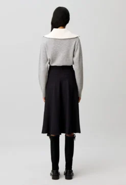 Jupe midi asymétrique