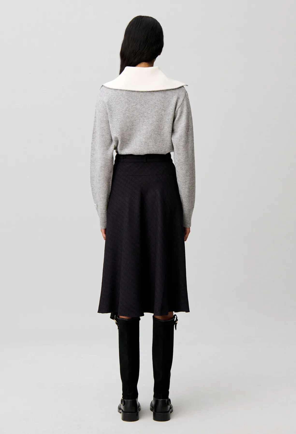 Jupe midi asymétrique