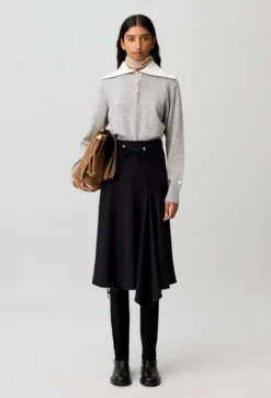 Jupe midi asymétrique