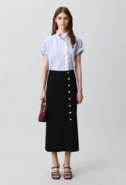 Jupe midi maille ajustée