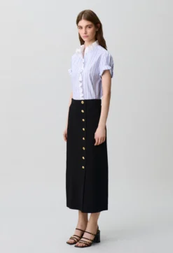 Jupe midi maille ajustée
