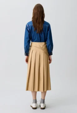 Jupe midi plissée