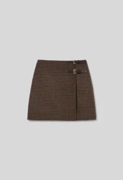Jupe portefeuille carreaux