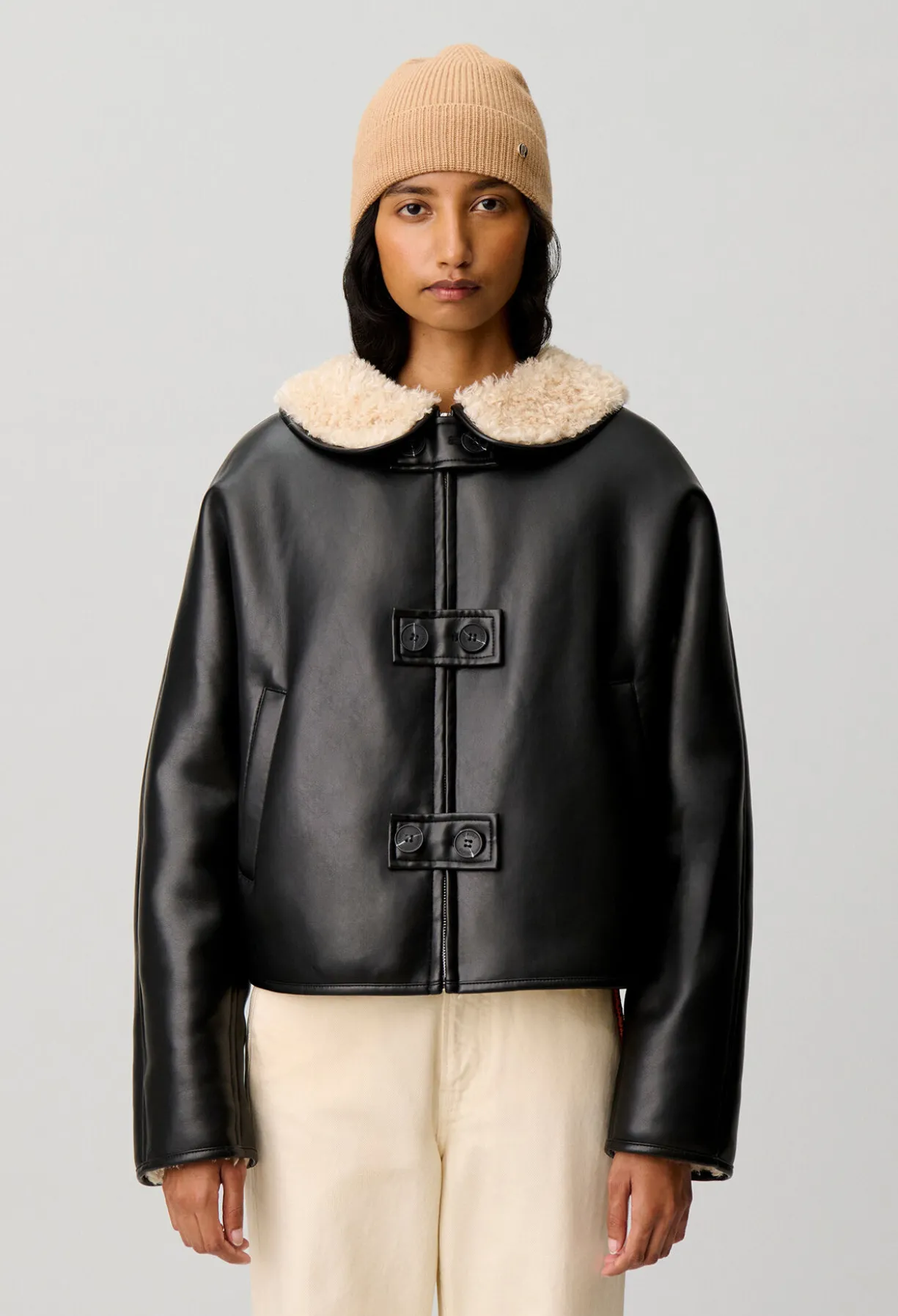 Manteau court coupe large