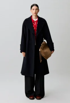 Manteau droit ceinture amovible
