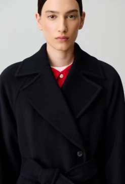 Manteau droit ceinture amovible