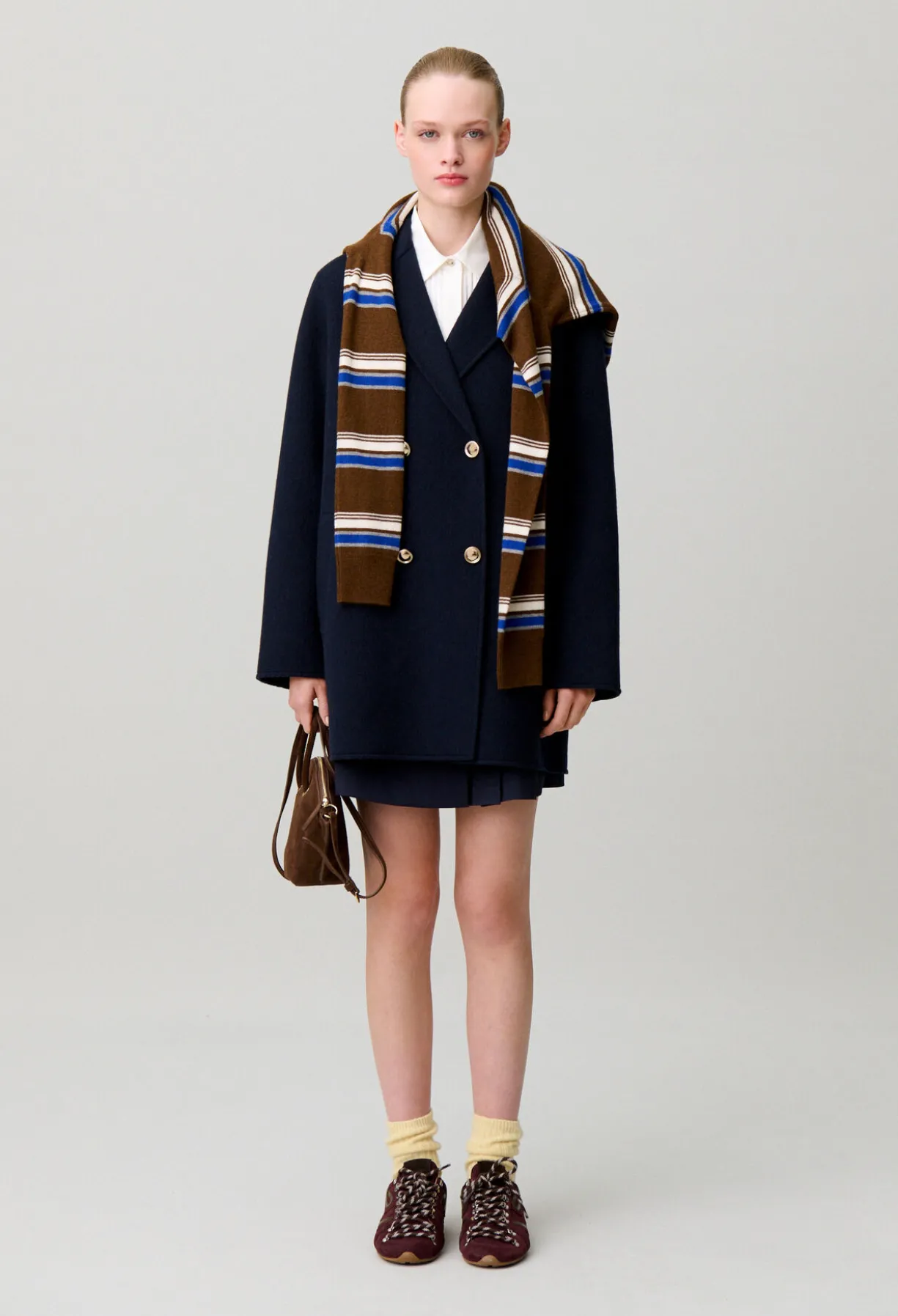 Manteau laine col tailleur