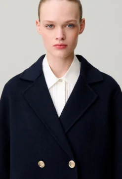 Manteau laine col tailleur