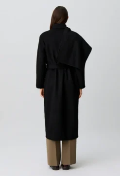 Manteau long drapé