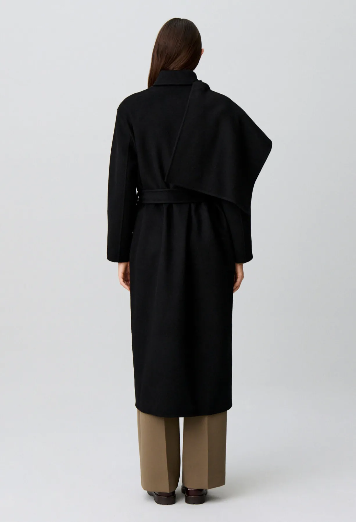 Manteau long drapé