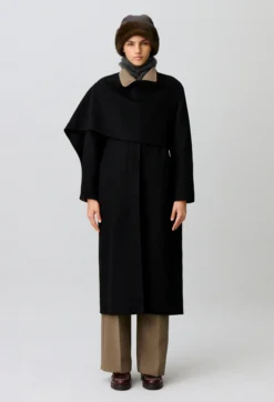 Manteau long drapé