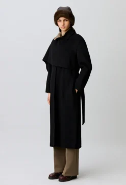 Manteau long drapé