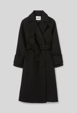 Manteau mi-long laine mélangée
