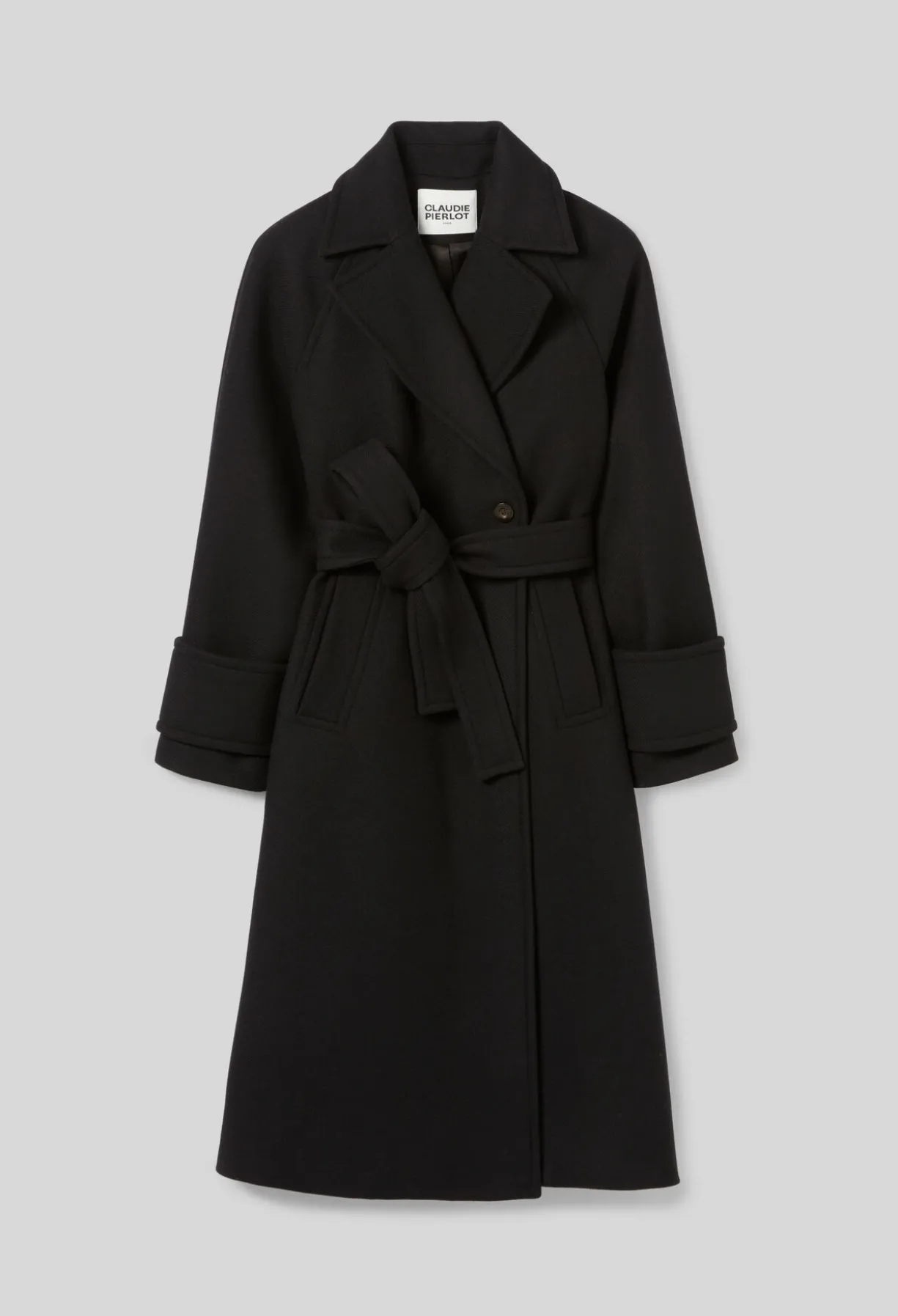 Manteau mi-long laine mélangée