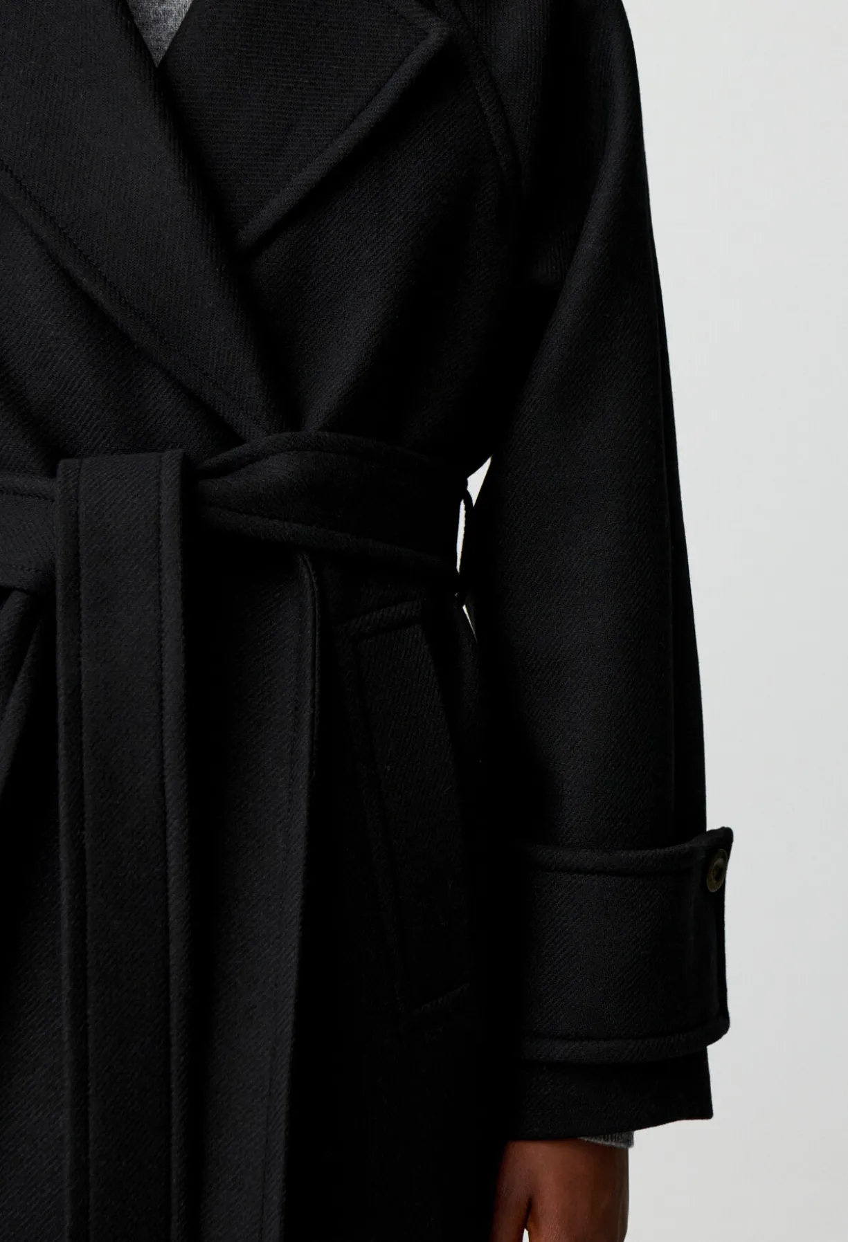 Manteau mi-long laine mélangée
