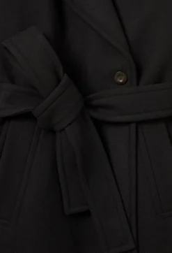 Manteau mi-long laine mélangée