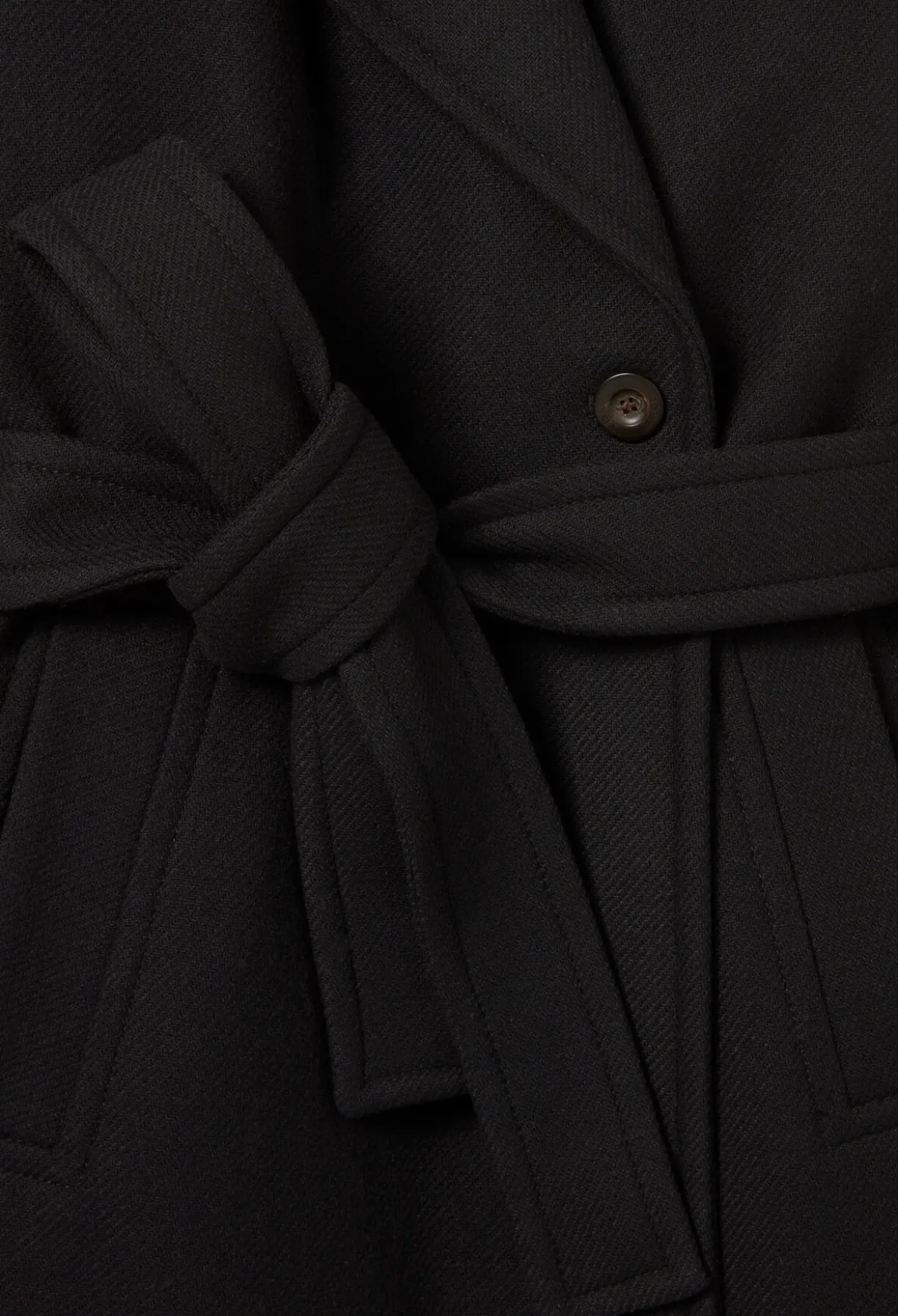 Manteau mi-long laine mélangée