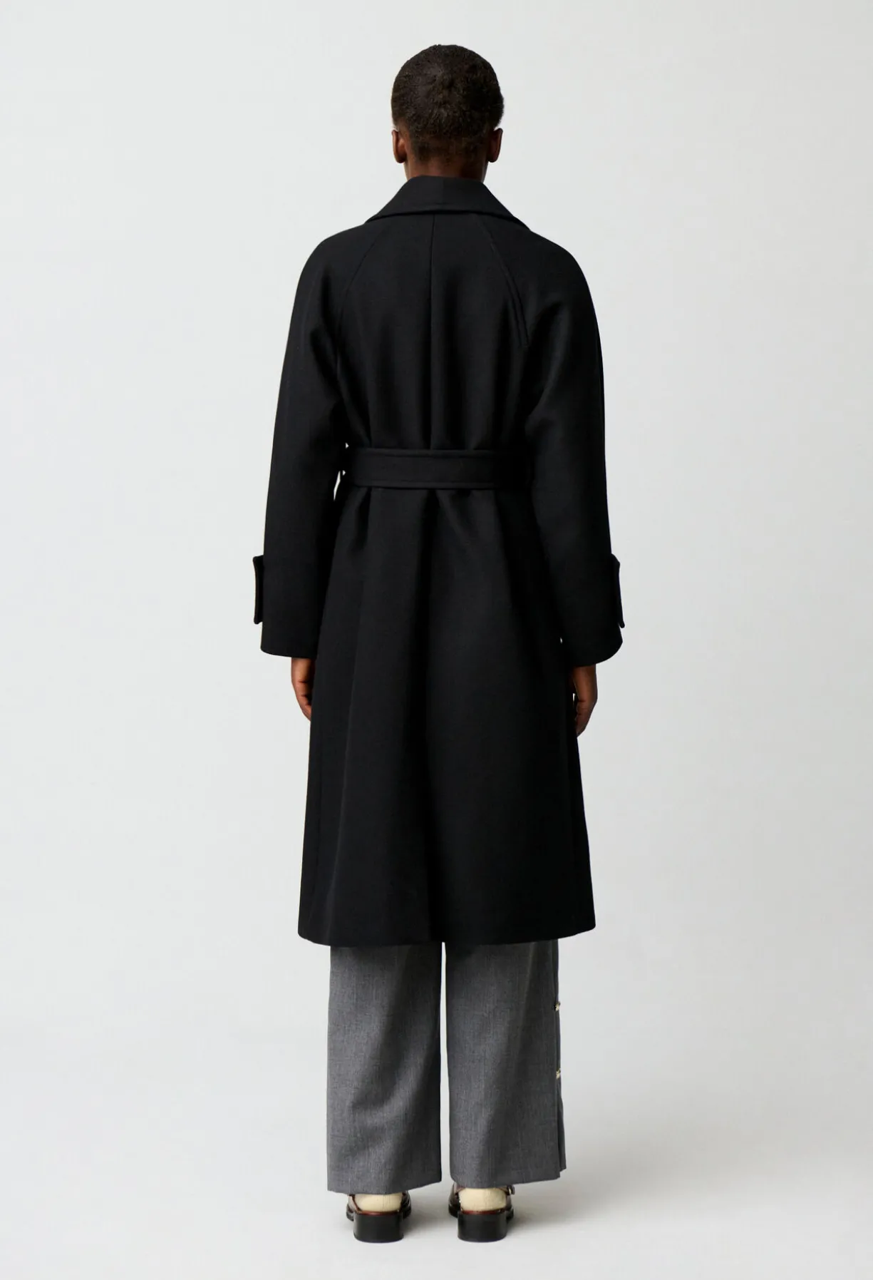 Manteau mi-long laine mélangée