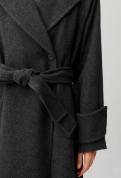 Manteau mi-long laine mélangée