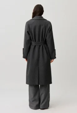 Manteau mi-long laine mélangée
