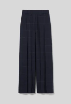 Pantalon jambes larges à carreaux