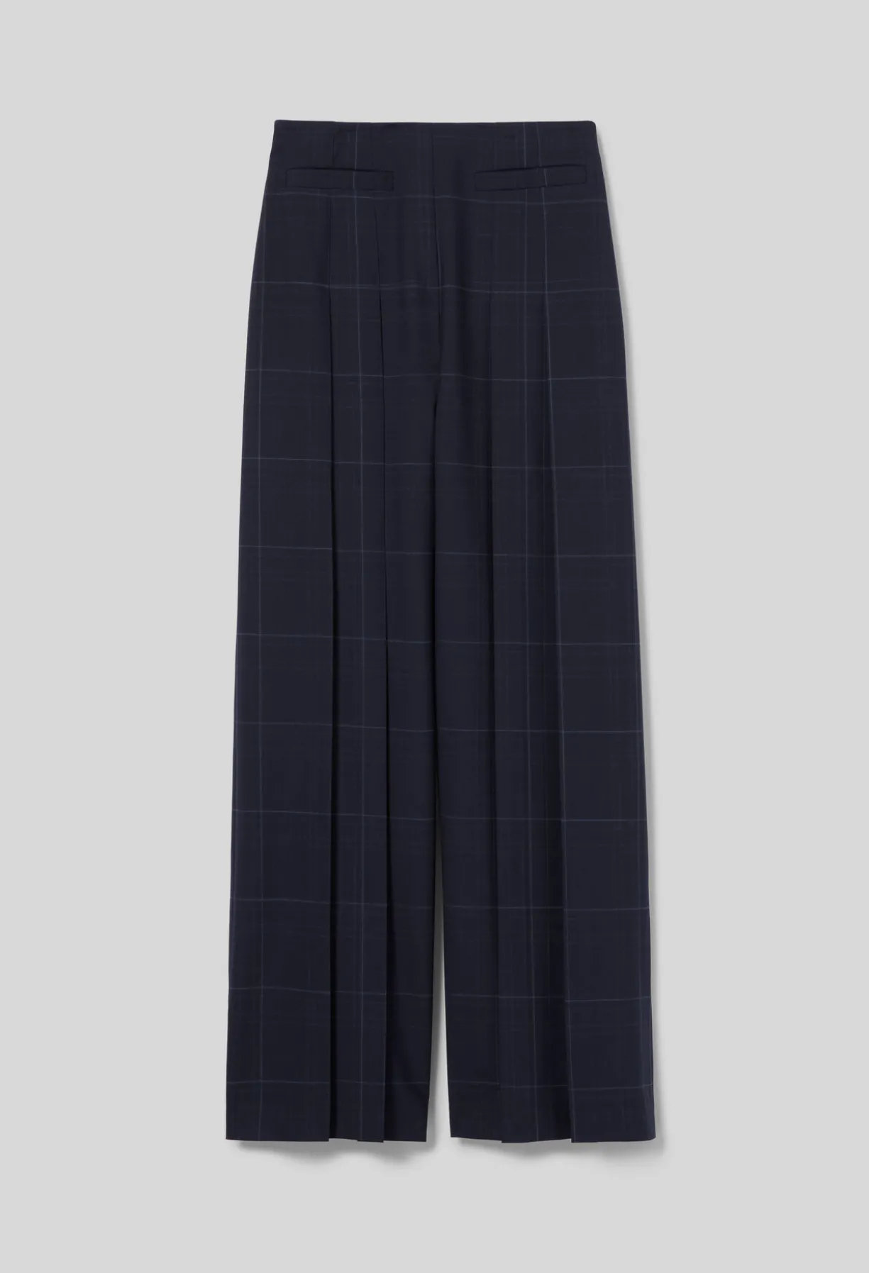 Pantalon jambes larges à carreaux
