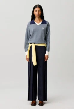 Pantalon jambes larges à carreaux