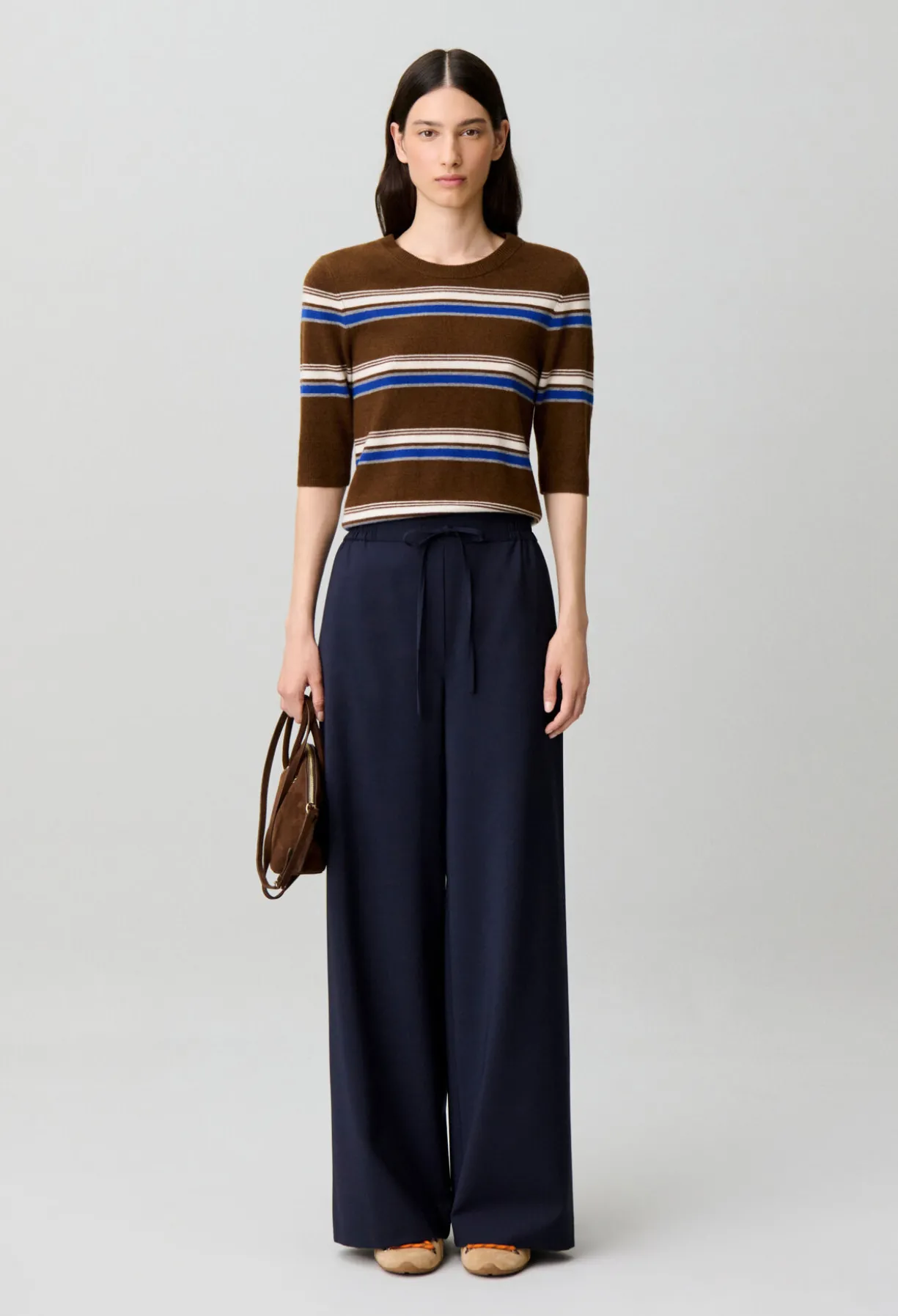 Pantalon large ficelle