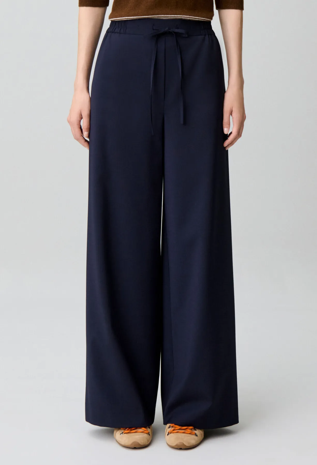 Pantalon large ficelle