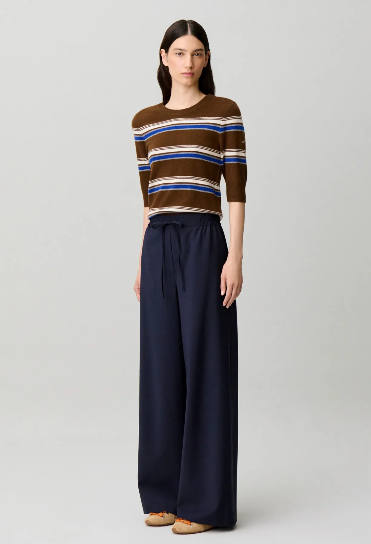 Pantalon large ficelle