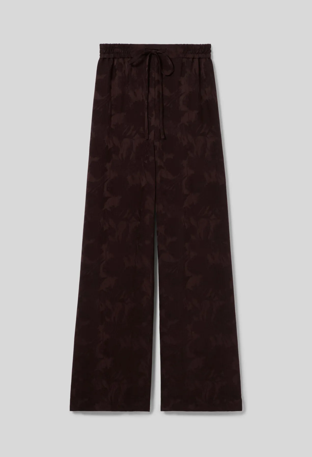 Pantalon large jacquard floral