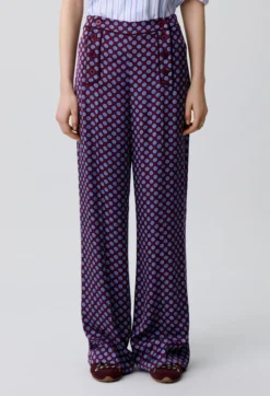 Pantalon à pont satin