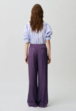 Pantalon à pont satin