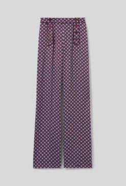 Pantalon à pont satin