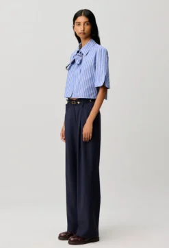 Pantalon tailleur laine mélangée
