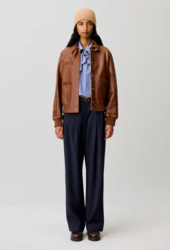 Pantalon tailleur laine mélangée