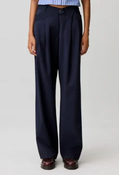 Pantalon tailleur laine mélangée