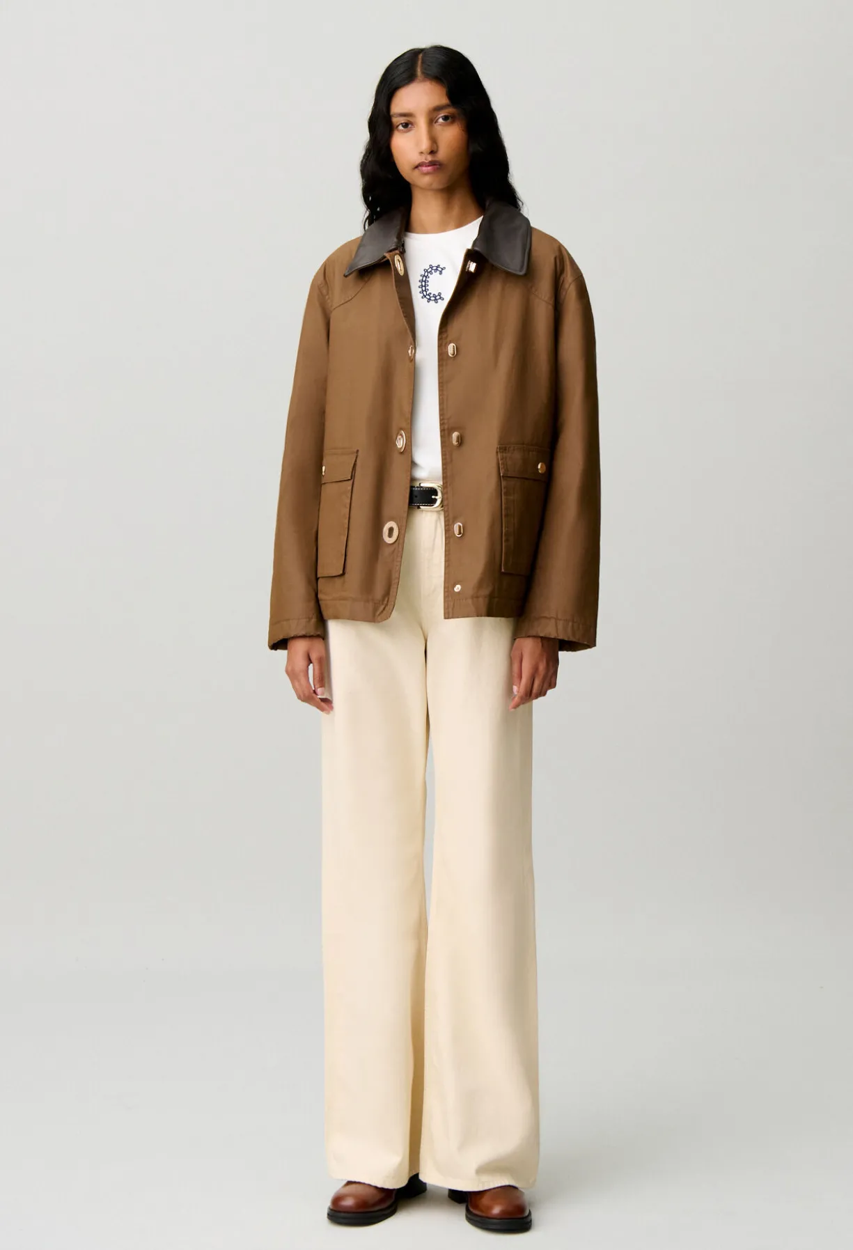 Parka courte cirée