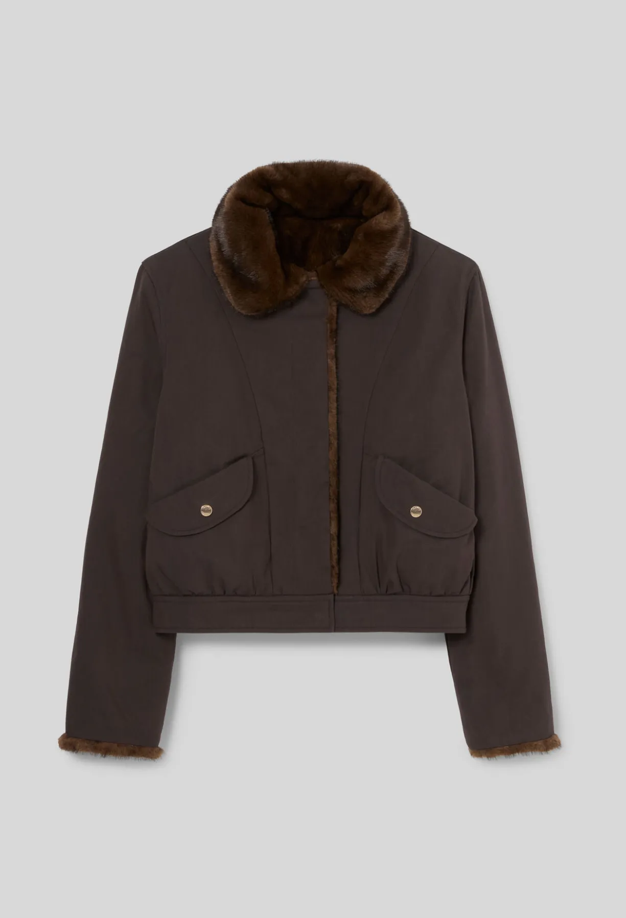 Parka courte nylon réversible