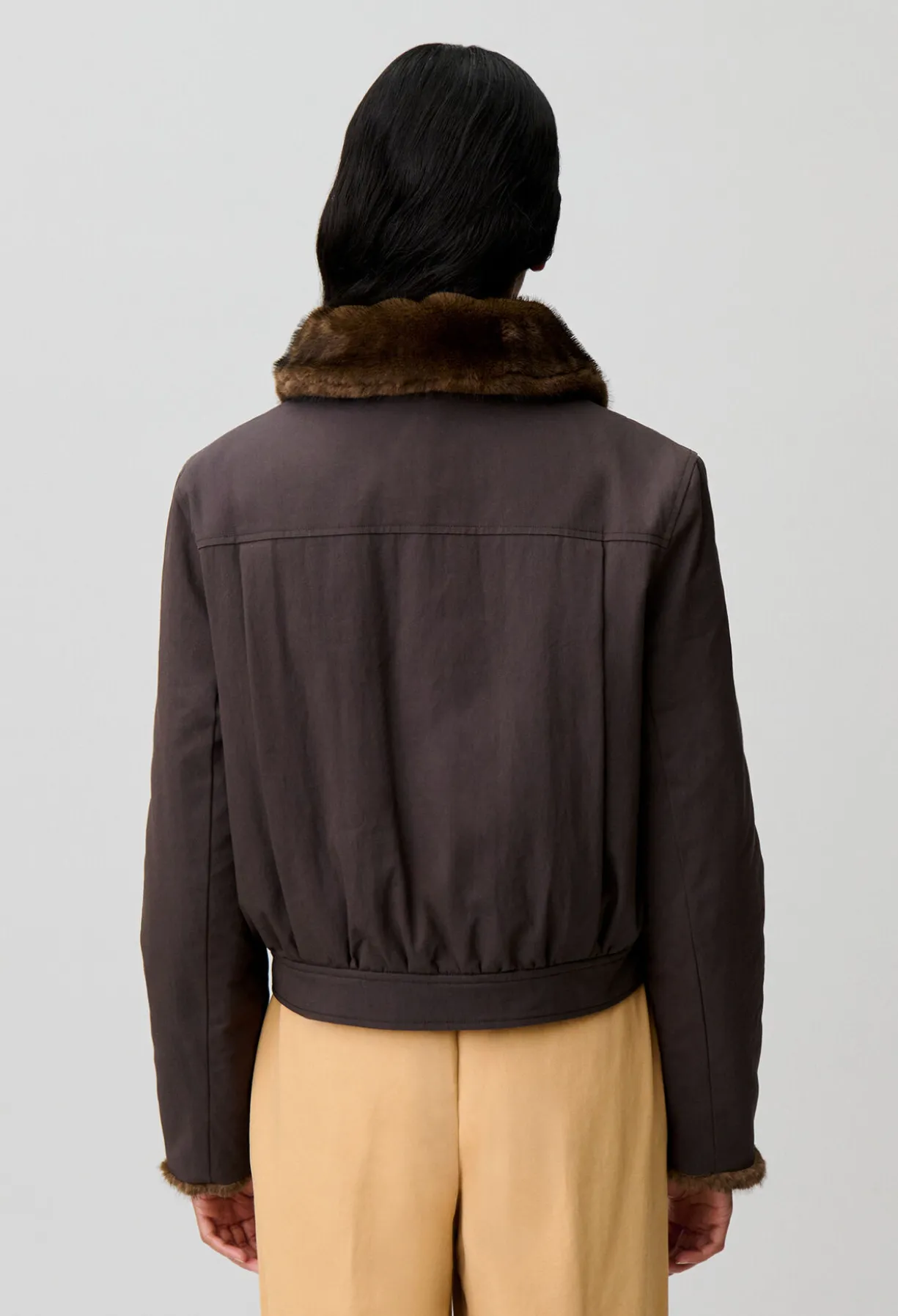 Parka courte nylon réversible