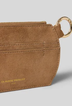 Porte carte suède beige