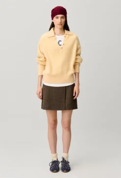 Pull décontracté maille poilue