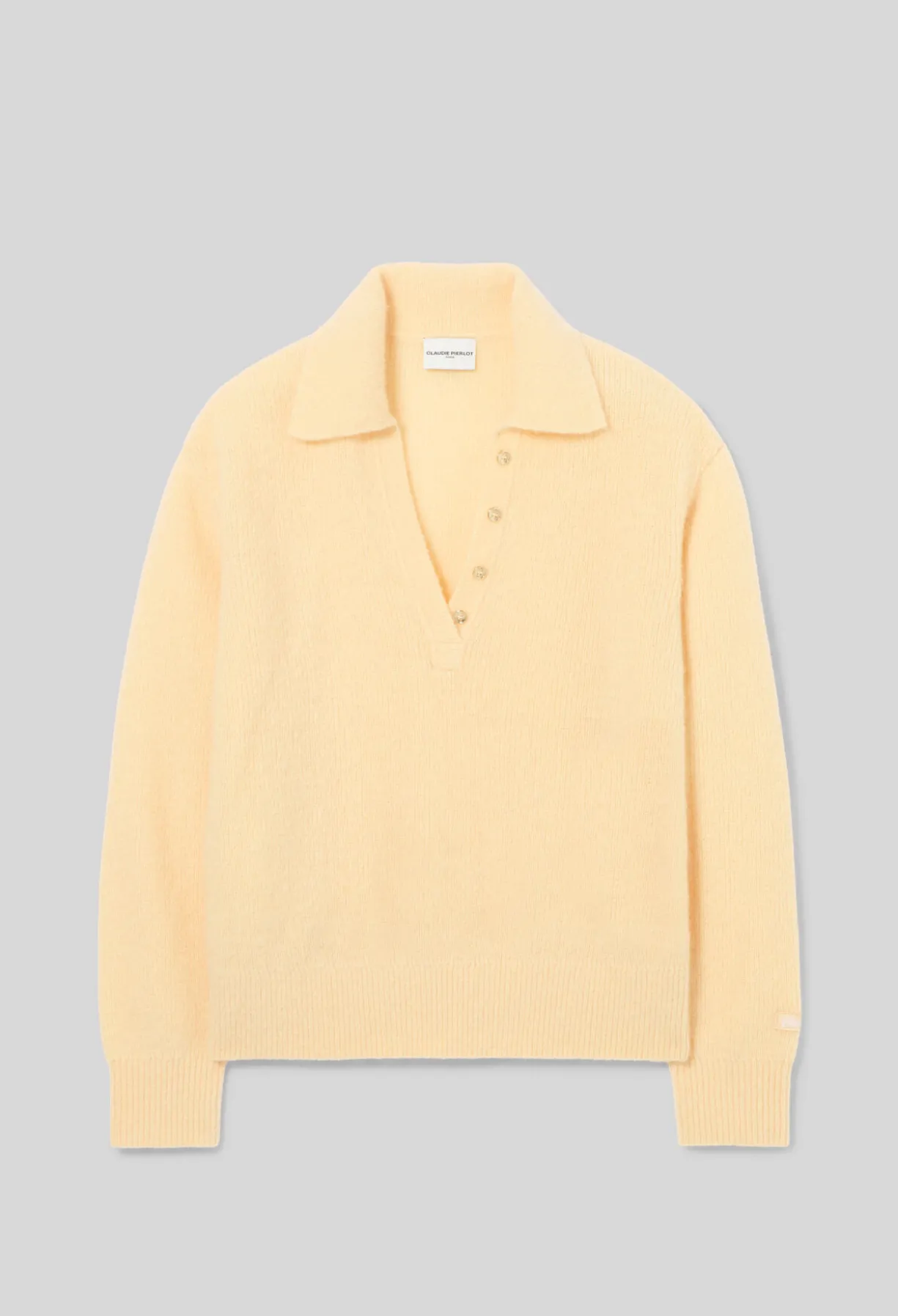 Pull décontracté maille poilue