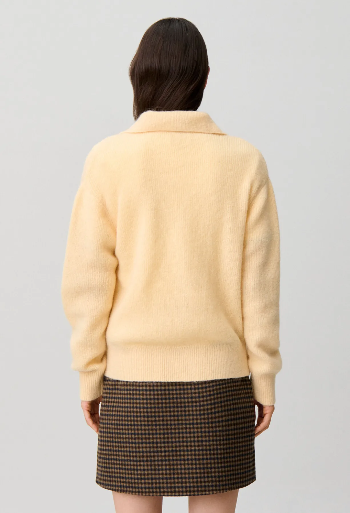 Pull décontracté maille poilue