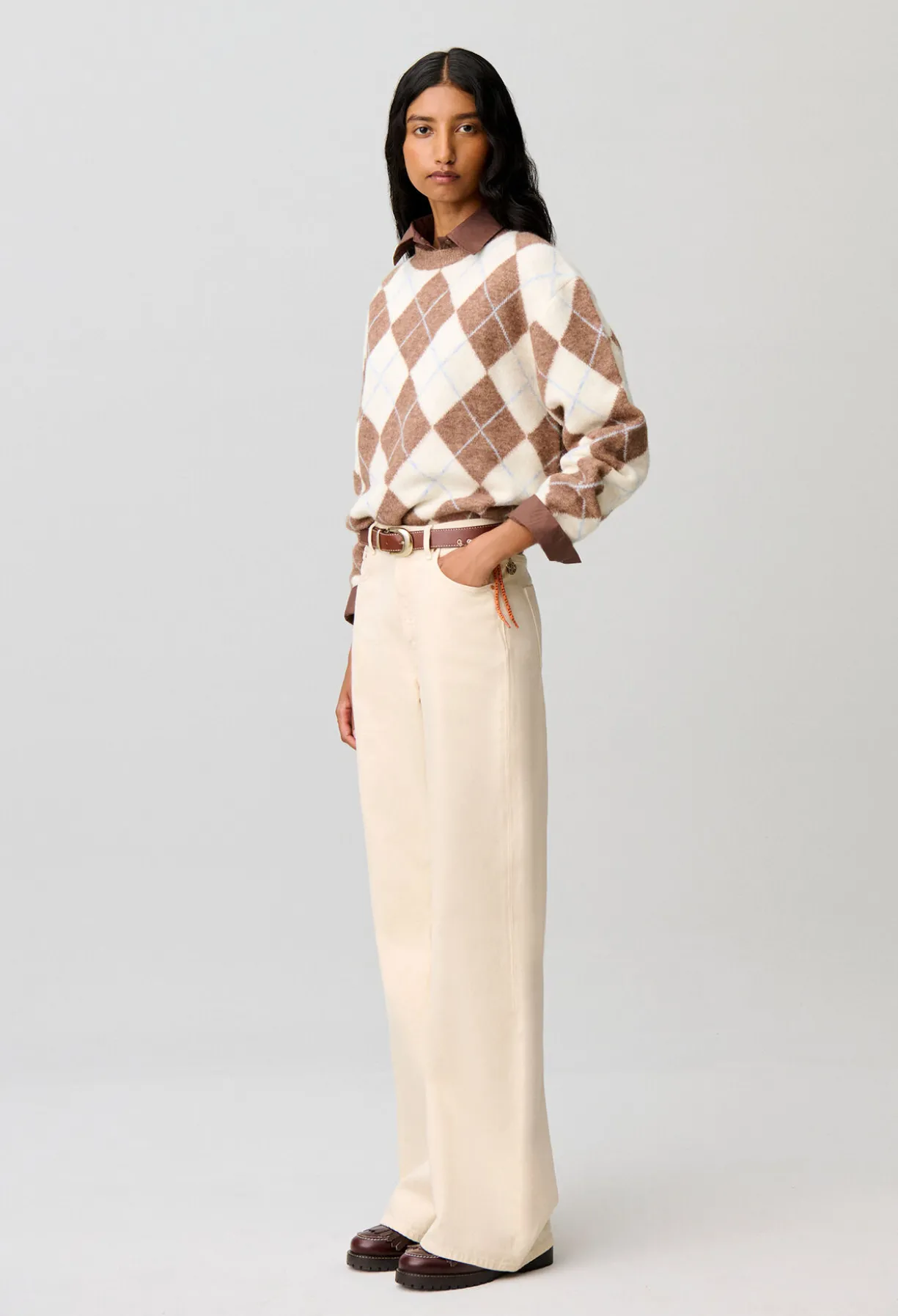 Pull droitmulticolore
