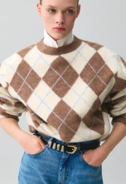 Pull droitmulticolore