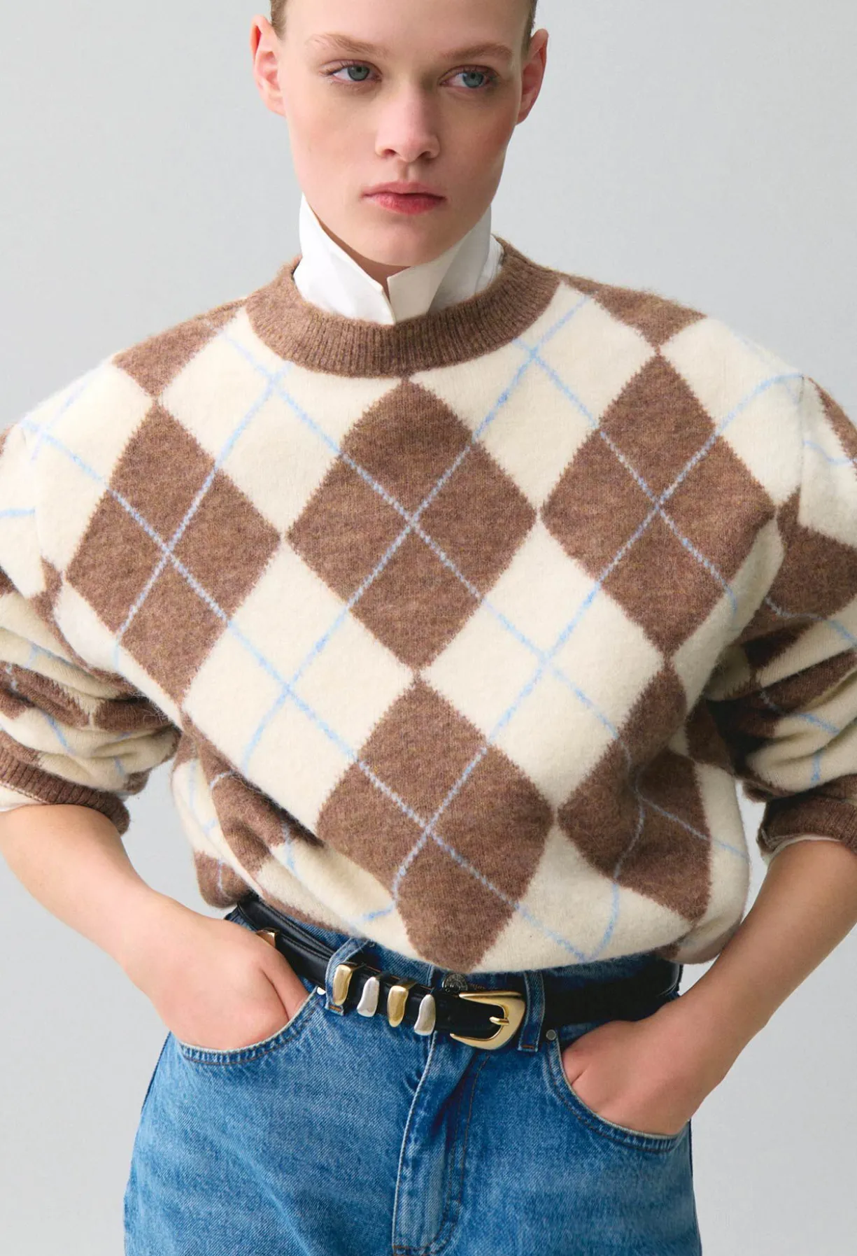 Pull droitmulticolore